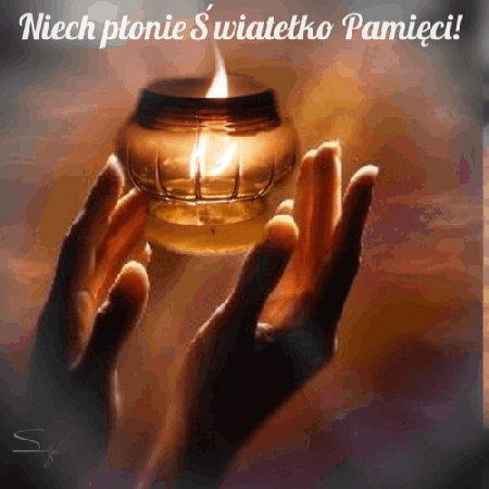 Znicz w dłoniach czas zadumy